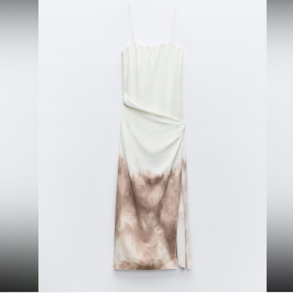 Zara draped Ombre dress Size Small NWT - Picture 10 of 13